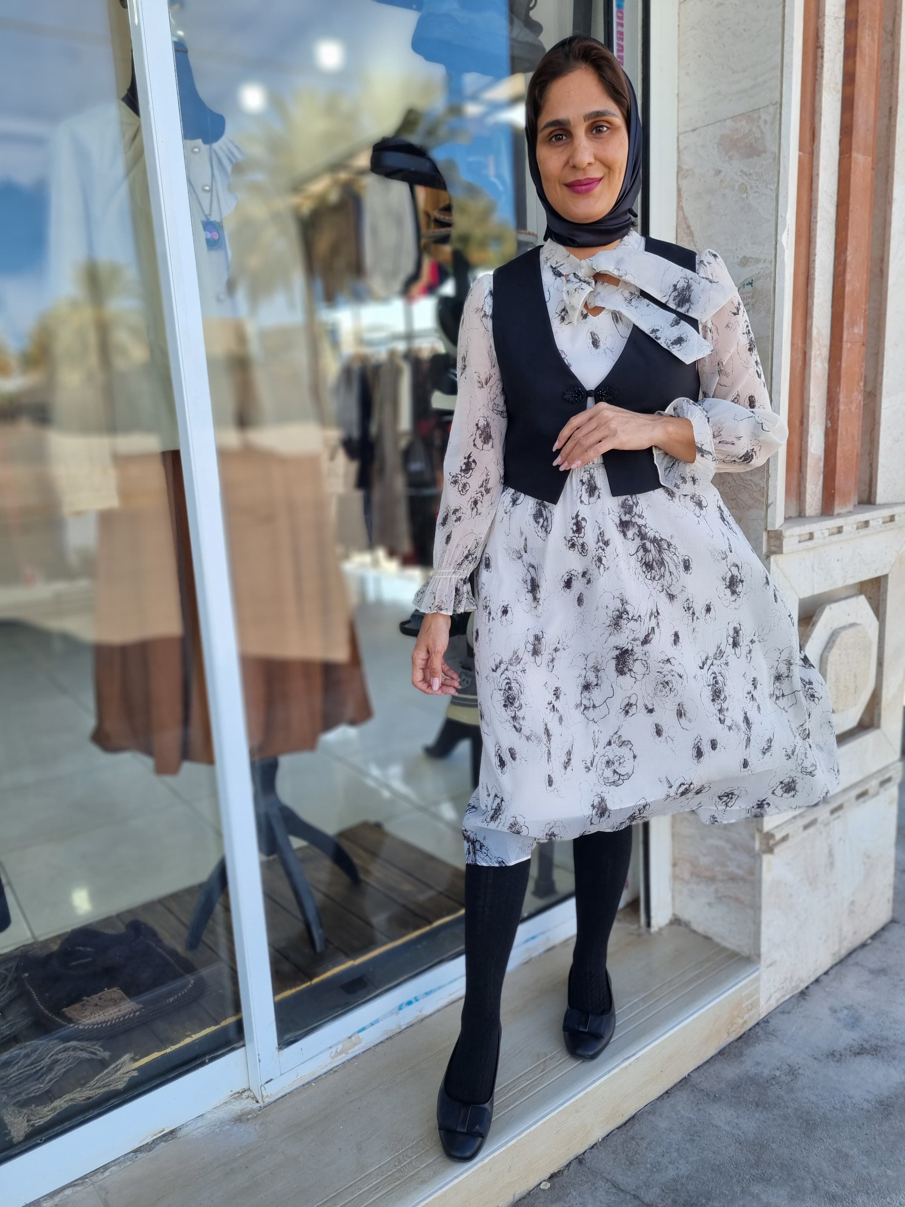 پیراهن جلیقه حریر