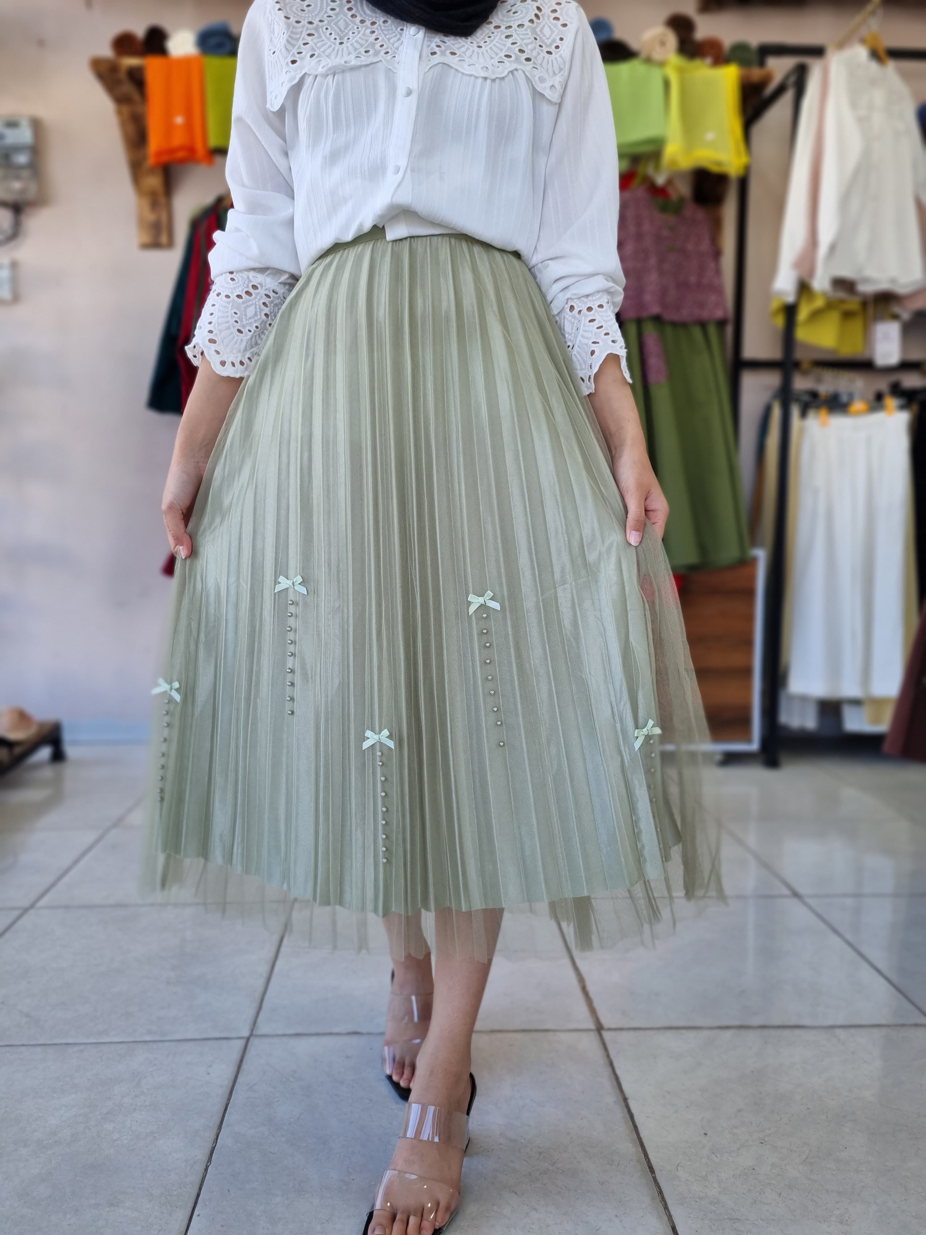 دامن دو رو مروارید