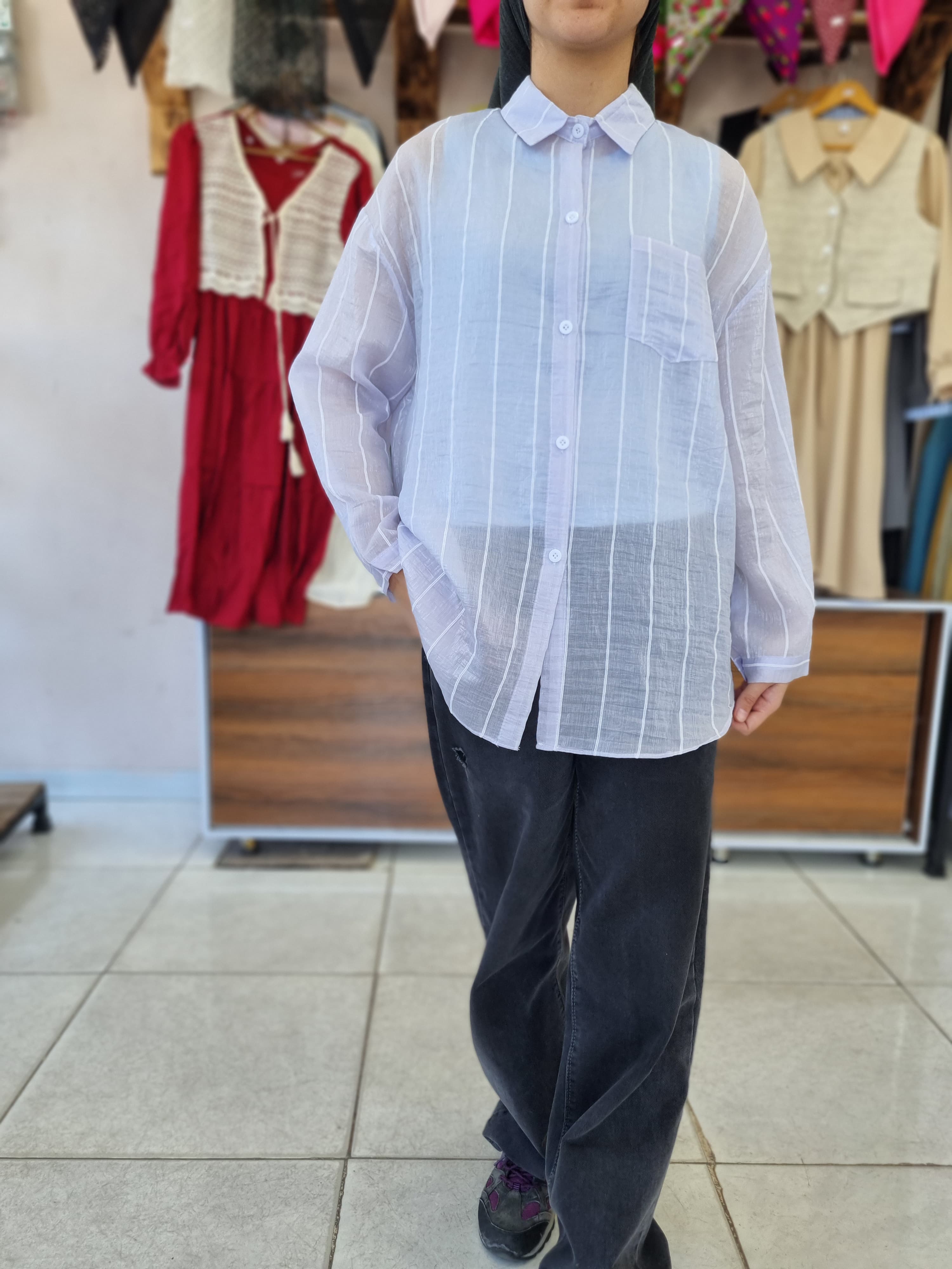 شومیز شیشه ای باکسی