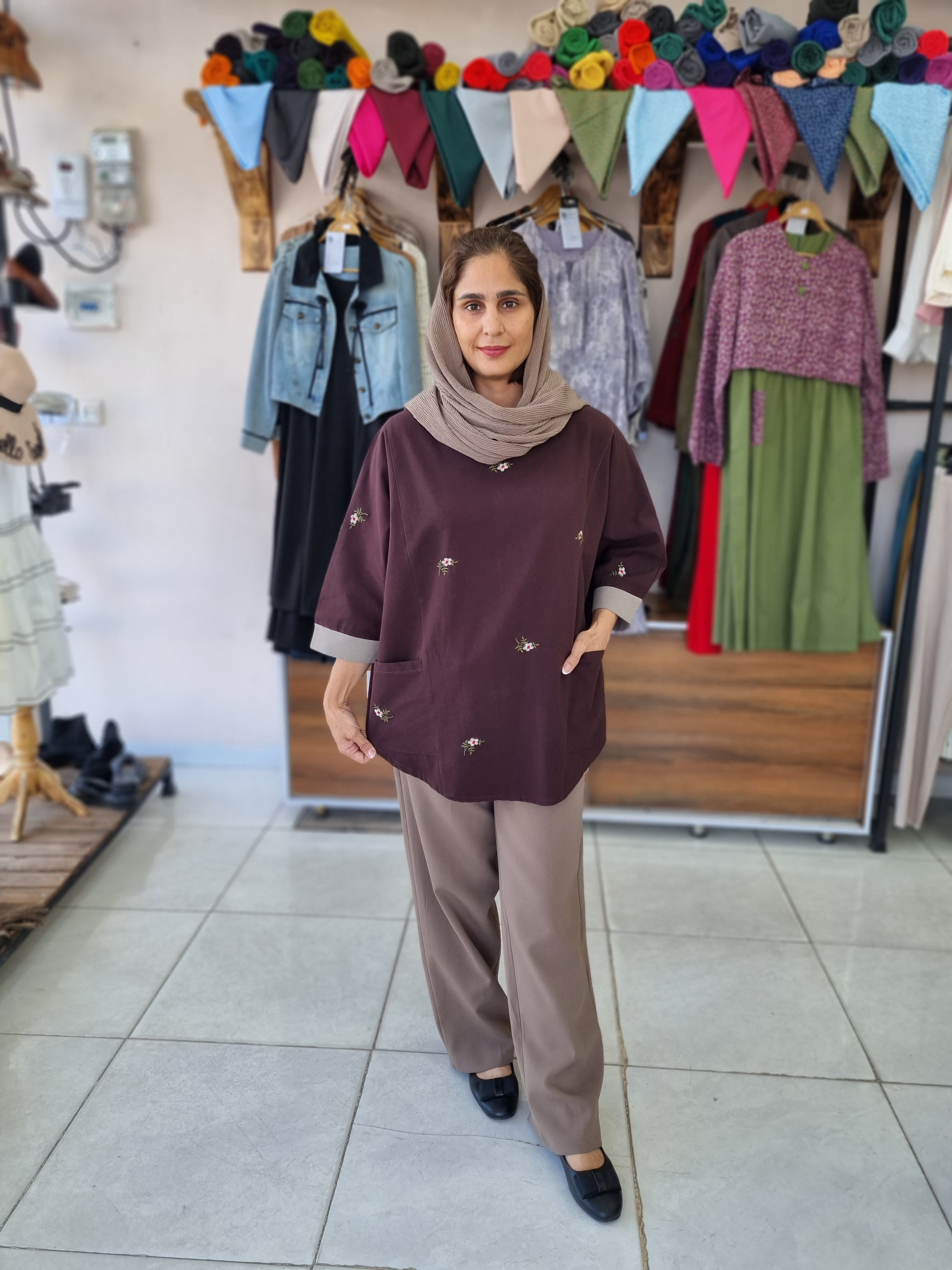 تونیک دوجیب یاسمن